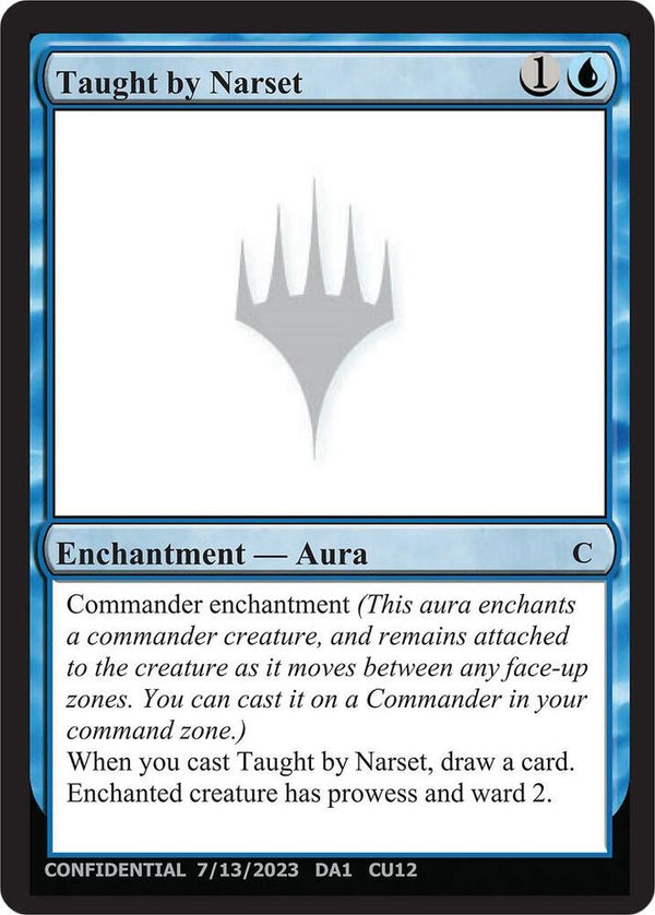 Taught by Narset [Un-Known Event Playtest Cards]