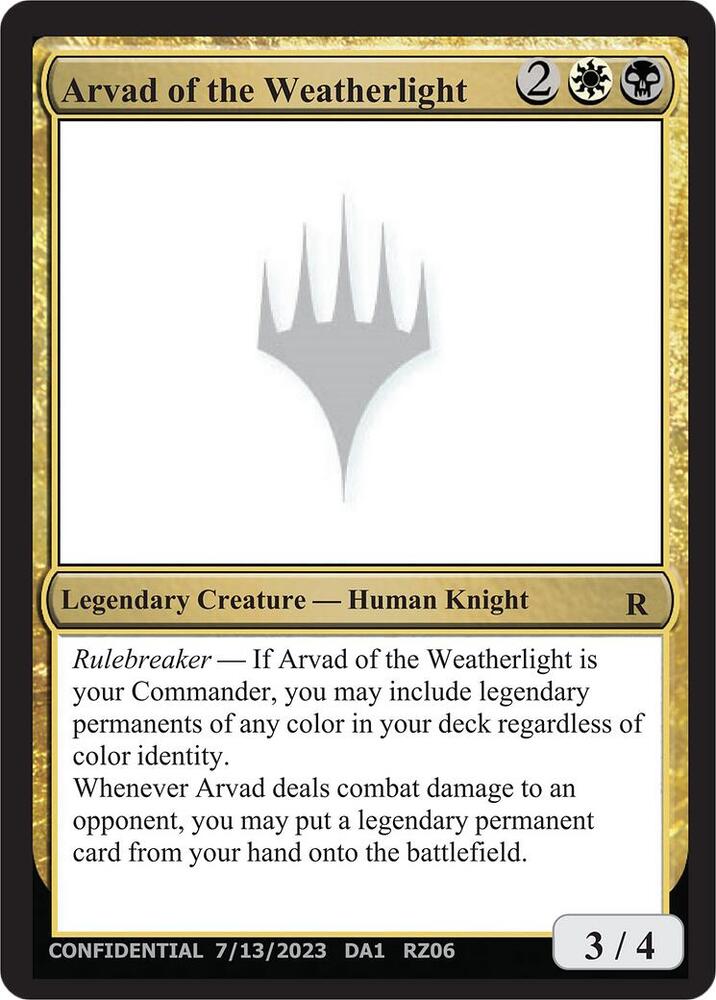 Arvad of the Weatherlight [Un-Known Event Playtest Cards]