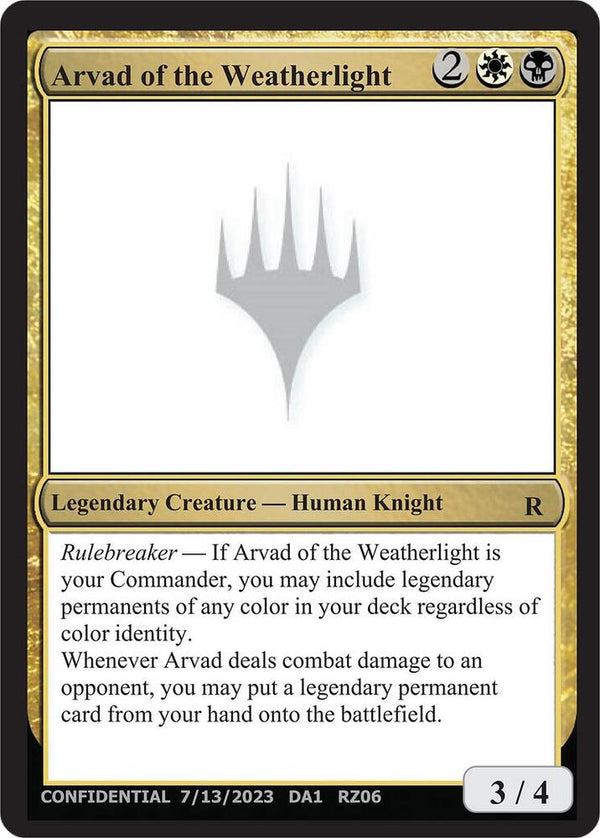 Arvad of the Weatherlight [Un-Known Event Playtest Cards]