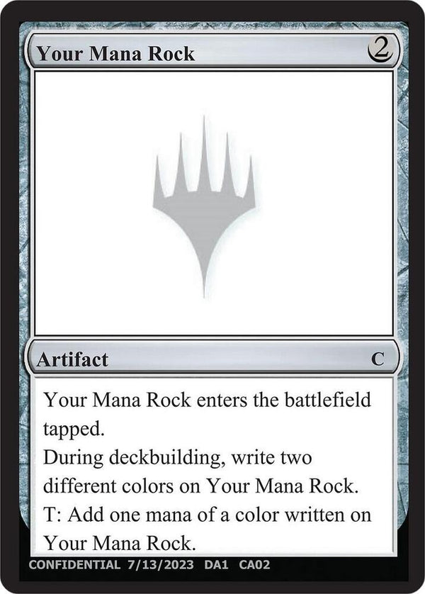 Your Mana Rock [Un-Known Event Playtest Cards]