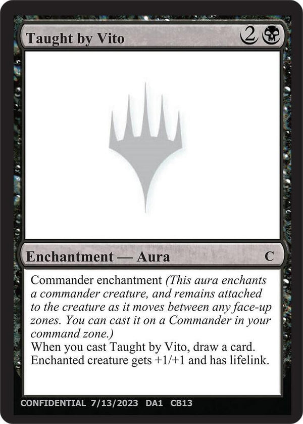 Taught by Vito [Un-Known Event Playtest Cards]