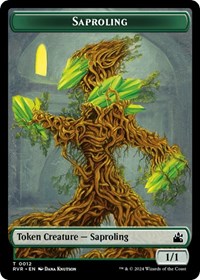 Saproling // Zombie Double-Sided Token (12 // 6) [Ravnica Remastered]