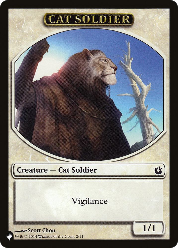 Cat Soldier // Warrior Double-Sided Token (2 // 17) [The List]