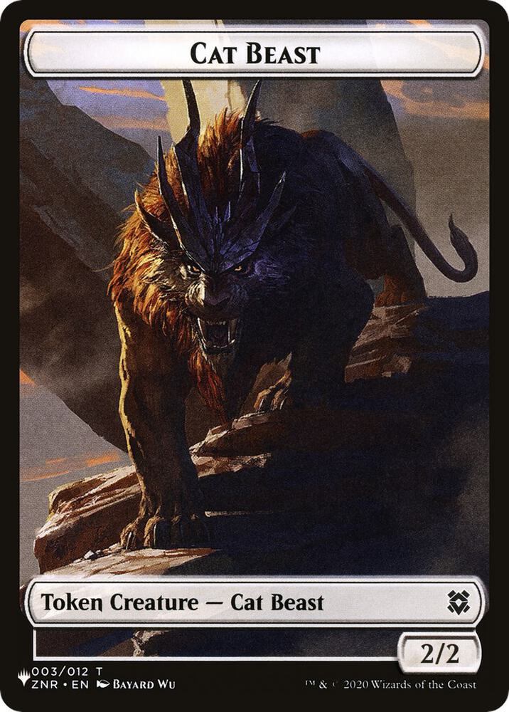 Cat Beast // Rat Double-Sided Token (3 // 3) [The List]