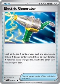 Electric Generator (079/091) [SV Paldean Fates]