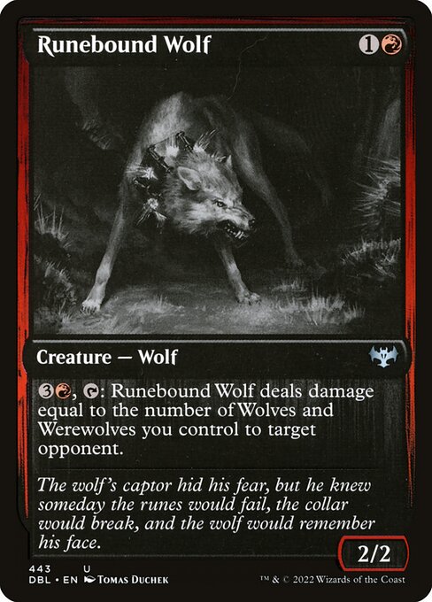 Runebound Wolf (443) [Innistrad: Double Feature]