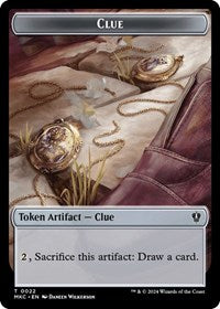 Clue // Food Double-Sided Token (22 // 24) [Murders at Karlov Manor Commander]