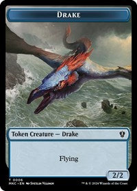Drake // Koma's Coil Double-Sided Token (6 // 7) [Murders at Karlov Manor Commander]