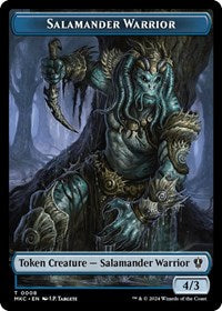 Salamander Warrior // Zombie Double-Sided Token (8 // 11) [Murders at Karlov Manor Commander]