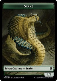 Snake // Morph Double-Sided Token (20 // 30) [Murders at Karlov Manor Commander]