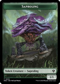 Saproling // Manifest Double-Sided Token (19 // 29) [Murders at Karlov Manor Commander]