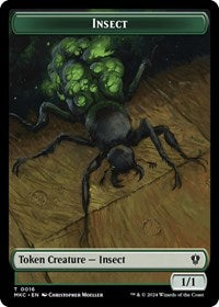 Insect (0016) // Manifest Double-Sided Token (16 // 29) [Murders at Karlov Manor Commander]