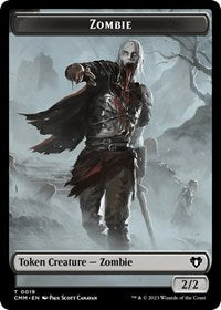 Zombie (0019) // Kor Soldier Double-Sided Token (19 // 8) [Commander Masters]