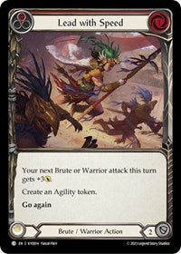 Lead with Speed (Red) (KYO014) (KYO014) [Blitz Deck Heavy Hitters Kayo]