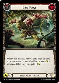 Bare Fangs (Red) (RNR010) [Blitz Deck Heavy Hitters Rhinar]