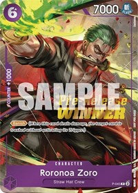 Roronoa Zoro (OP-06 Pre-Release Tournament) [Winner] (P-045) [One Piece Promotion Cards]