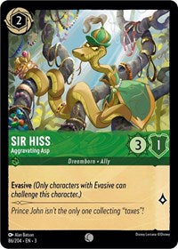Sir Hiss - Aggravating Asp (86/204) [Into the Inklands]