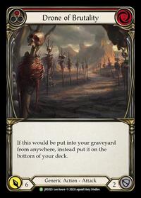 Drone of Brutality (Red) - JDG023 (JDG023) [Flesh and Blood Promo Cards]