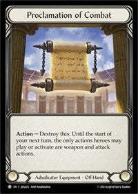 Proclamation of Combat - JDG025 (JDG025) [Flesh and Blood Promo Cards]