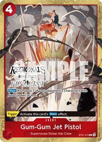 Gum-Gum Jet Pistol (Online Regional 2024) [Finalist] (ST01-015) [One Piece Promotion Cards]