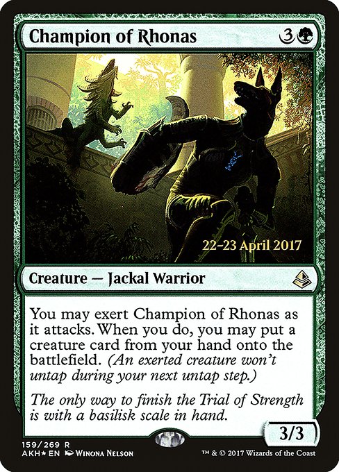 Champion of Rhonas (159s) [Amonkhet Promos]