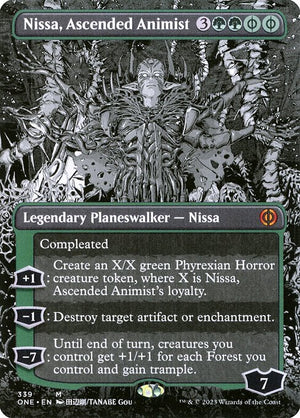 Nissa, Ascended Animist (339) [Phyrexia: All Will Be One] [Showcase, Borderless]
