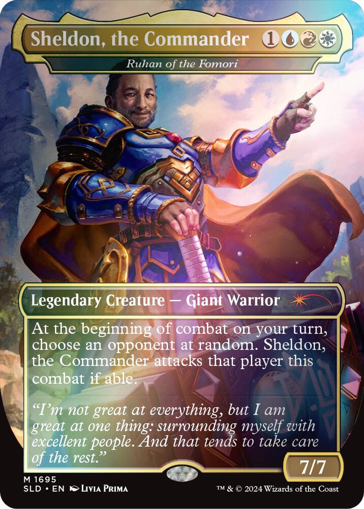Sheldon, the Commander - Ruhan of the Fomori (Rainbow Foil) (1695) [Secret Lair Drop]