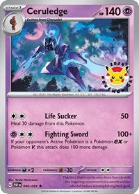 Ceruledge - 040/091 (Pokemon Day 2024) (Cosmos Holo) (040/091) [Miscellaneous Cards and Products]