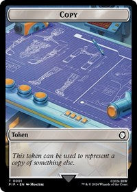 Copy // Clue Double-Sided Token (1 // 11) [Fallout]