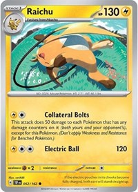Raichu (052/162) [SV05 Temporal Forces]