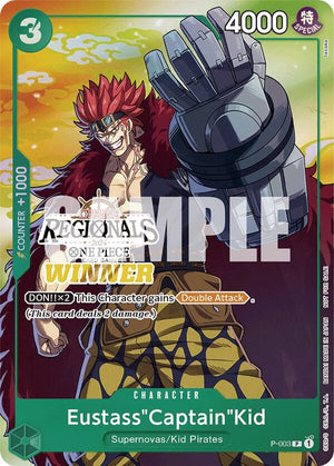Eustass"Captain"Kid (Offline Regional 2024 Vol. 2) [Winner] (P-003) [One Piece Promotion Cards]