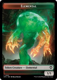 Elemental (0021) // Angel Double-Sided Token (21 // 3) [Outlaws of Thunder Junction Commander]