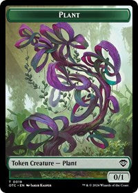 Plant // Sand Warrior Double-Sided Token (19 // 23) [Outlaws of Thunder Junction Commander]