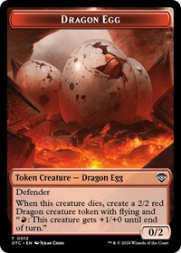 Dragon Egg // Dragon Double-Sided Token (12 // 11) [Outlaws of Thunder Junction Commander]