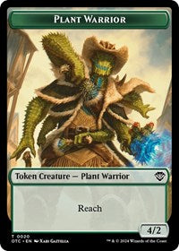 Plant Warrior // Plant Double-Sided Token (20 // 19) [Outlaws of Thunder Junction Commander]