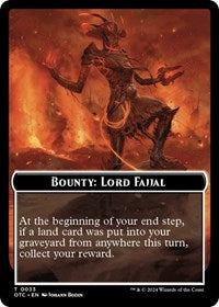 Bounty: Lord Fajjal // Bounty Rules Double-Sided Token (33) [Outlaws of Thunder Junction Commander]