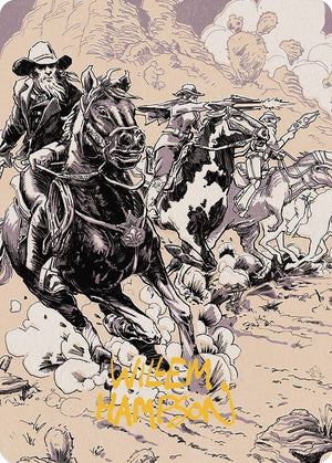 Overwhelming Forces Art Card (Gold-Stamped Signature) (40) [Outlaws of Thunder Junction Art Series]