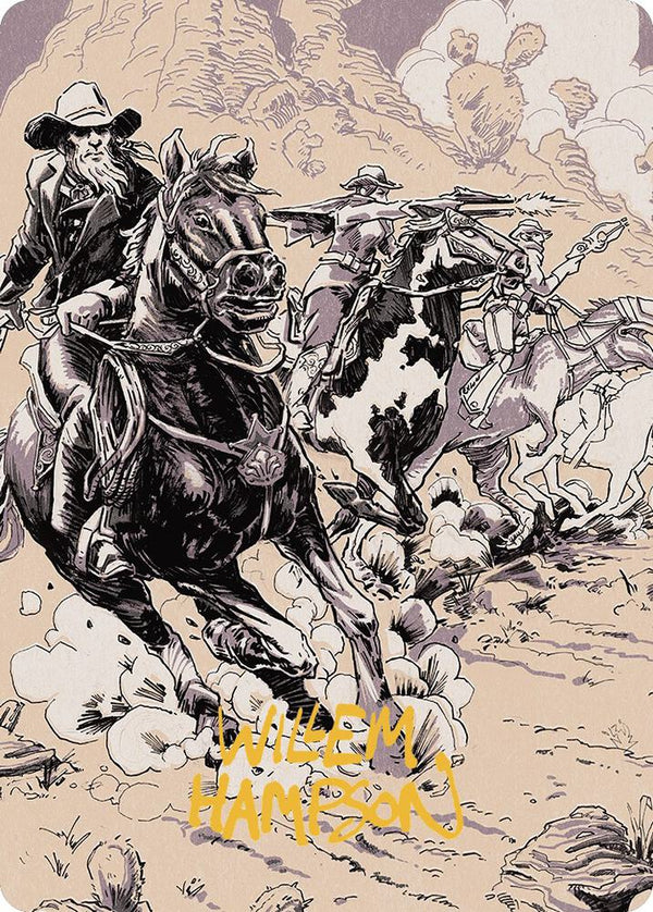 Overwhelming Forces Art Card (Gold-Stamped Signature) (40) [Outlaws of Thunder Junction Art Series]