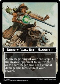 Bounty: Vara Beth Hannifer // Bounty Rules Double-Sided Token (41) [Outlaws of Thunder Junction Commander]