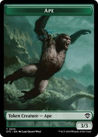 Ape // Shark Double-Sided Token (15 // 6) [Outlaws of Thunder Junction Commander]