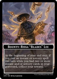 Bounty: Rissa "Blades" Lee // Bounty Rules Double-Sided Token (38) [Outlaws of Thunder Junction Commander]