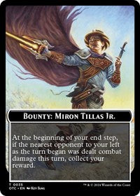 Bounty: Miron Tillas Jr. // Bounty Rules Double-Sided Token (35) [Outlaws of Thunder Junction Commander]
