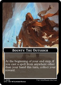 Bounty: The Outsider // Bounty Rules Double-Sided Token (36) [Outlaws of Thunder Junction Commander]