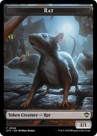 Rat // Blood Double-Sided Token (8 // 24) [Outlaws of Thunder Junction Commander]