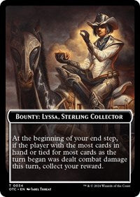 Bounty: Lyssa, Sterling Collector // Bounty Rules Double-Sided Token (34) [Outlaws of Thunder Junction Commander]