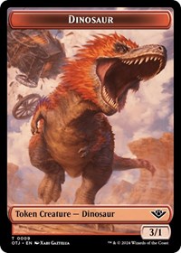 Dinosaur // Plot Double-Sided Token (9 // 20) [Outlaws of Thunder Junction]
