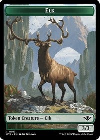Elk // Plot Double-Sided Token (13 // 20) [Outlaws of Thunder Junction]
