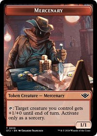 Mercenary // Sheep Double-Sided Token (10 // 4) [Outlaws of Thunder Junction]
