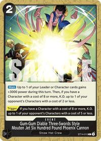 Gum-Gum Diable Three-Swords Style Mouten Jet Six Hundred Pound Phoenix Cannon (ST14-015) [Starter Deck 14: 3D2Y]