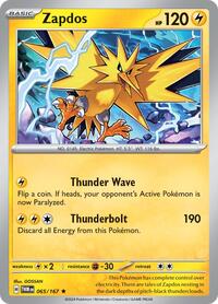 Zapdos (065/167) [SV06 Twilight Masquerade]